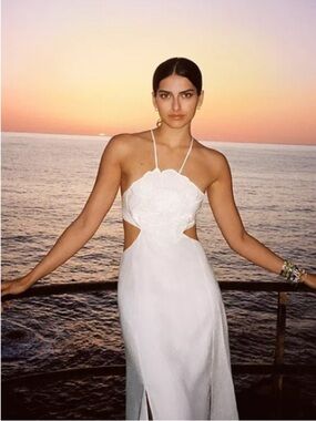farm rio beige rose dress | Dresses | Farm Rio Shaped Bodice Sleeveless Maxi Brand Nwt Rose shaped